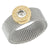 2 Tone Gold & Silver Color Stainless Steel Mesh Ring with Roman Numerals - minxxshop.com