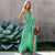 Leaf Print Maxi Summer Dress - minxxshop.com